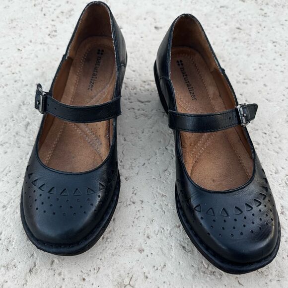 Naturizer serafina maryJanes black leather EUC SZ 6 - Picture 1 of 13